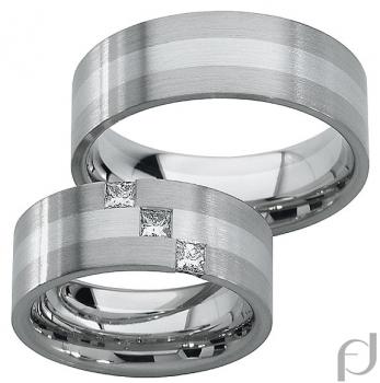 Trauringe Platin von Furrer Jacot 71-81090 + 71-25090